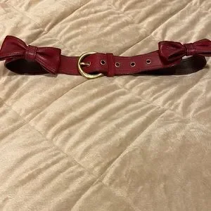 MOSCHINO Red leather Bow Belt Moschino | Accessories | Moschino Red Leather Bow Belt  main image 2